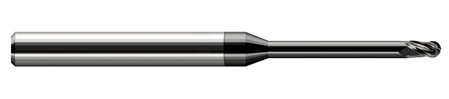 Picture of Harvey Tool 966093-C4 .093 Ball Carbide Stb FL 10x RCH EM, DMD End Mill Standard Flute Standard Helix Carbide Diamond Single End Ball NoseBall